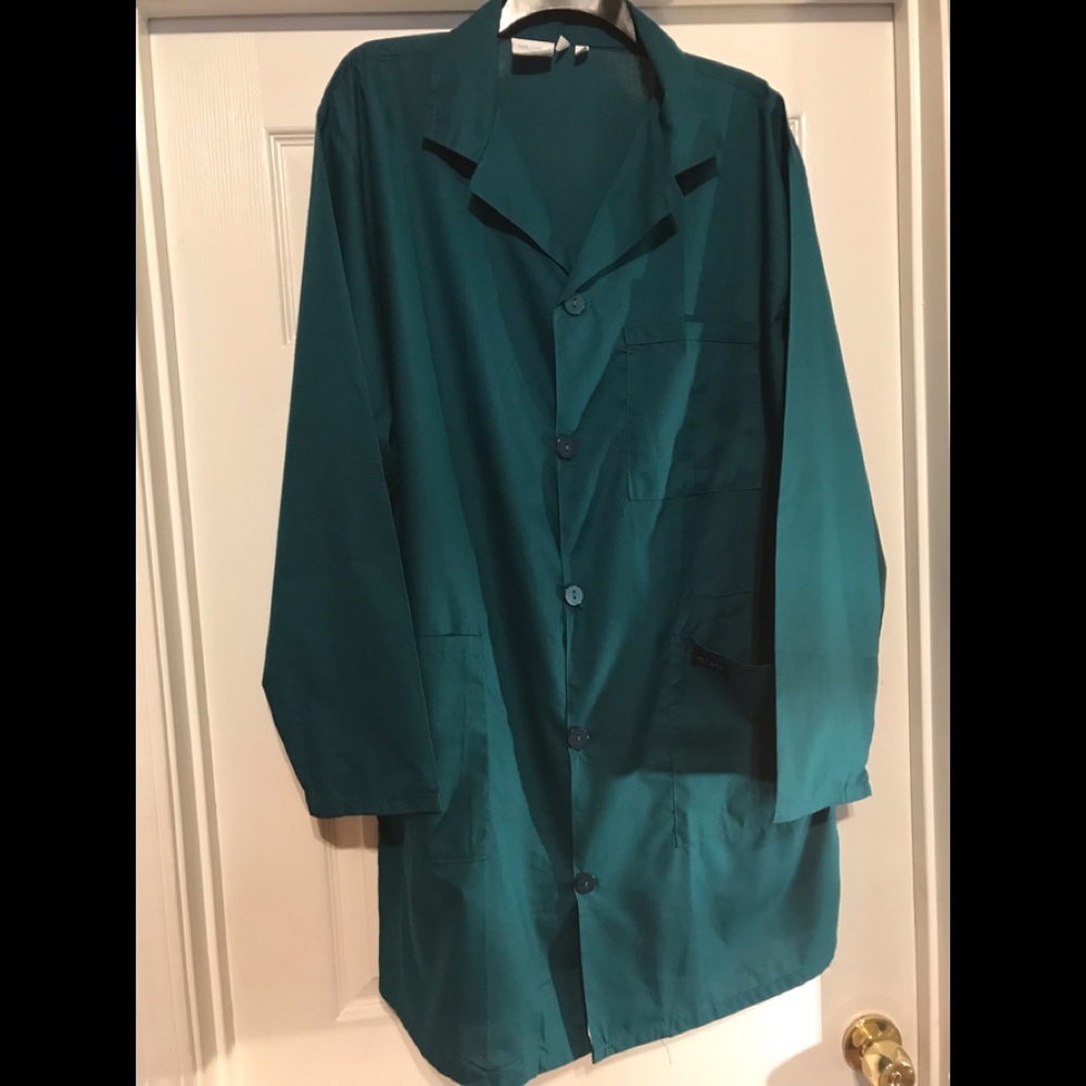LAB COAT RMF SCRUBS POPLIN UNISEX DARK GREEN
